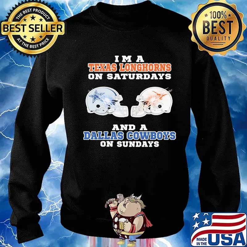 I'm a texas longhorns on saturdays and a dallas cowboys on sundays s Sweater