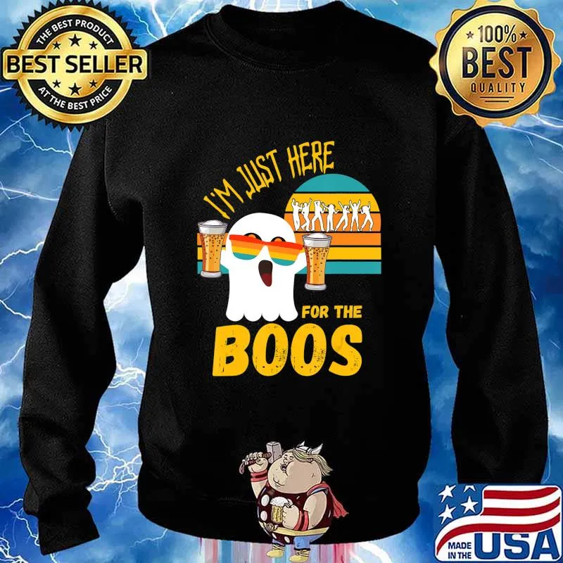 I'm Just Here For The Boos Halloween Ghost T-Shirt Sweater