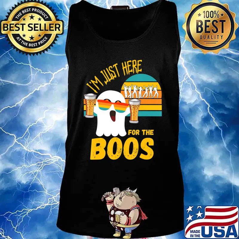 I'm Just Here For The Boos Halloween Ghost T-Shirt Tank top