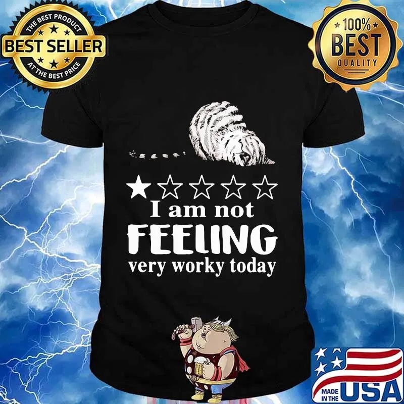 I'm not feeling very worky today rated one star cat shirt