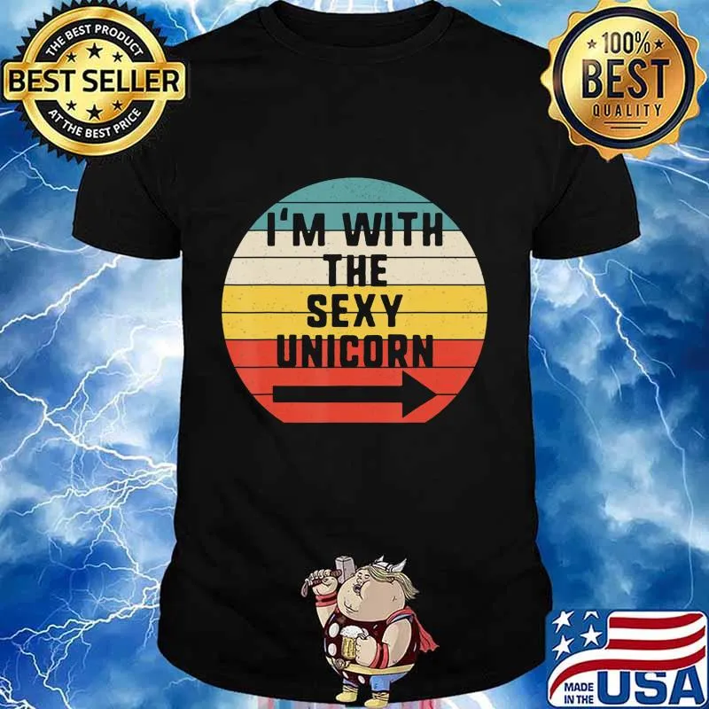 I'm With sexy unicorn Halloween Matching Couple Costume Vint T-Shirt