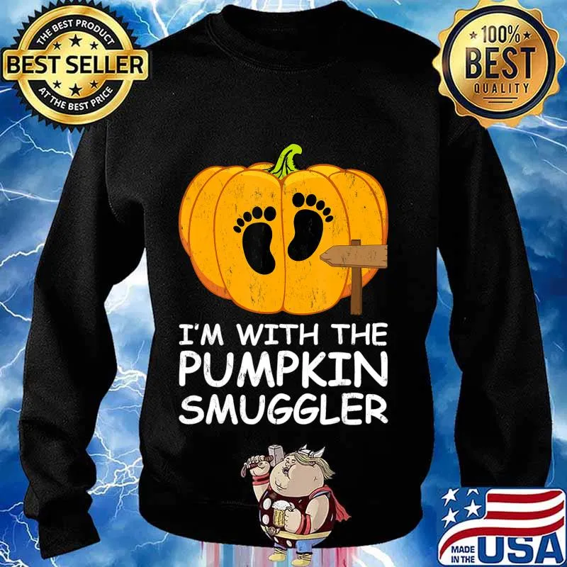 I'm With The Pumpkin Smuggler Costume Halloween T-Shirt Sweater