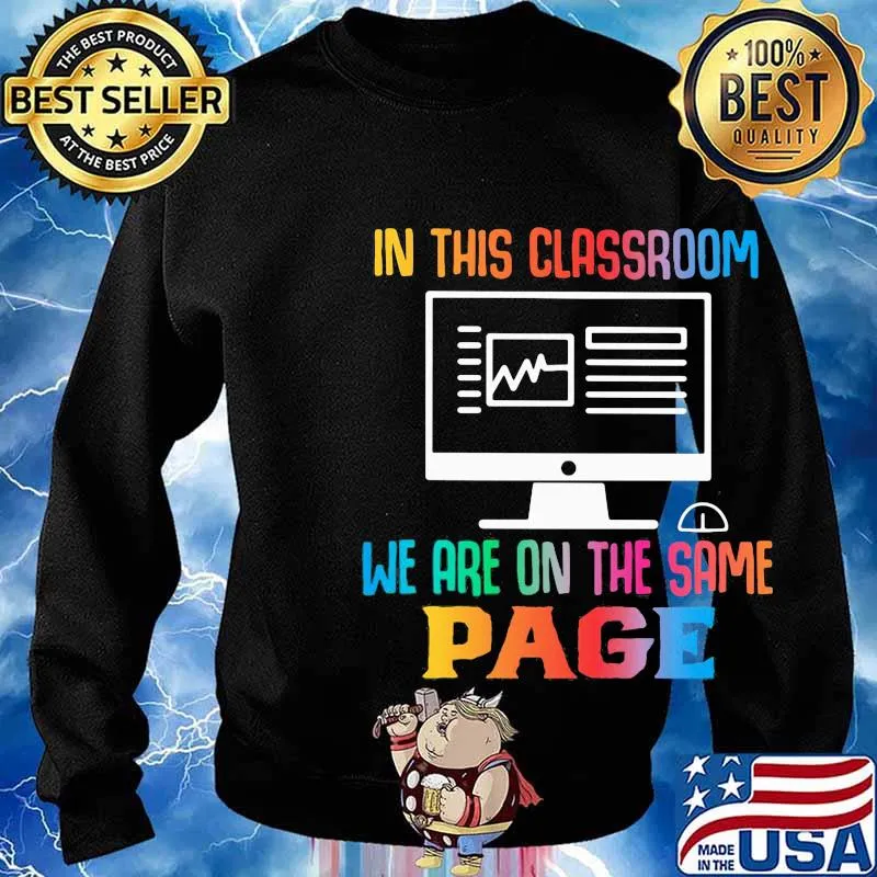 In this classroom we are on the same page s Sweater