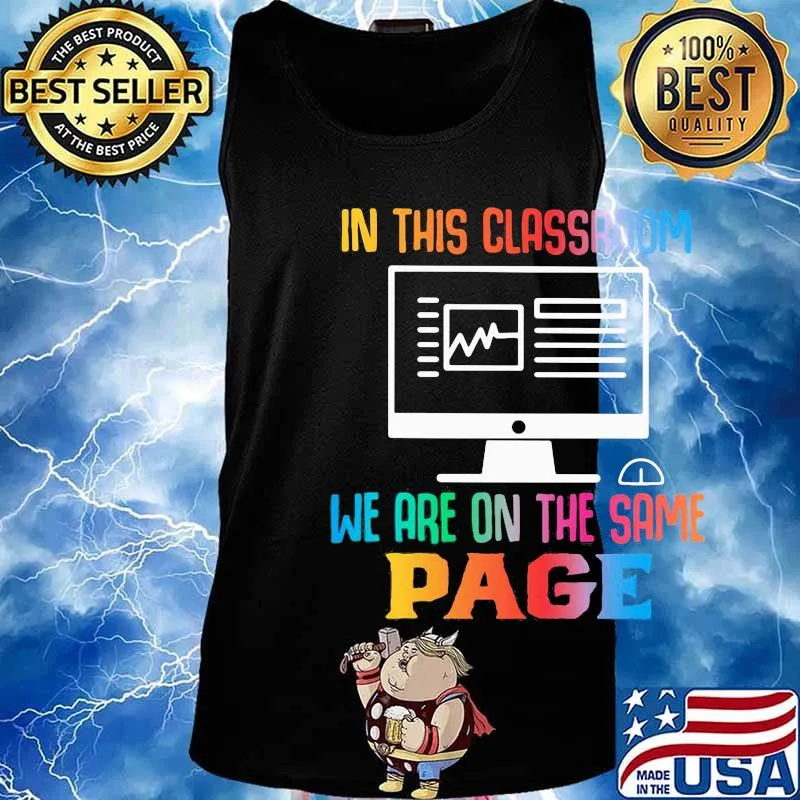 In this classroom we are on the same page s Tank top