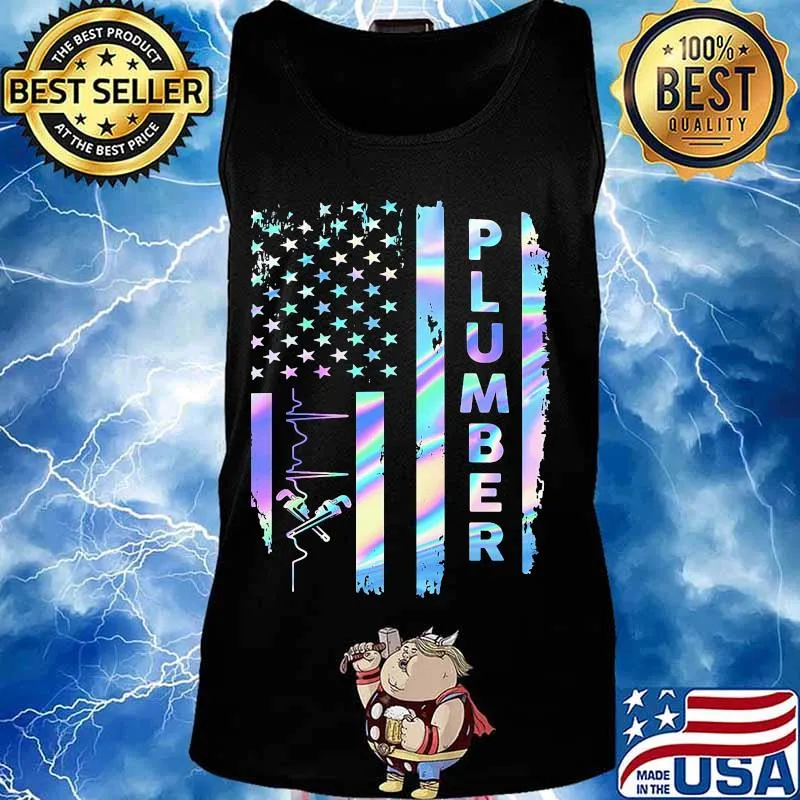 Independence day hologram plumber s Tank top