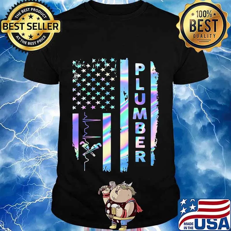 Independence day hologram plumber shirt