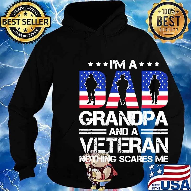 Independence day I'm a dad grandpa and a veteran nothing scares me s Hoodie