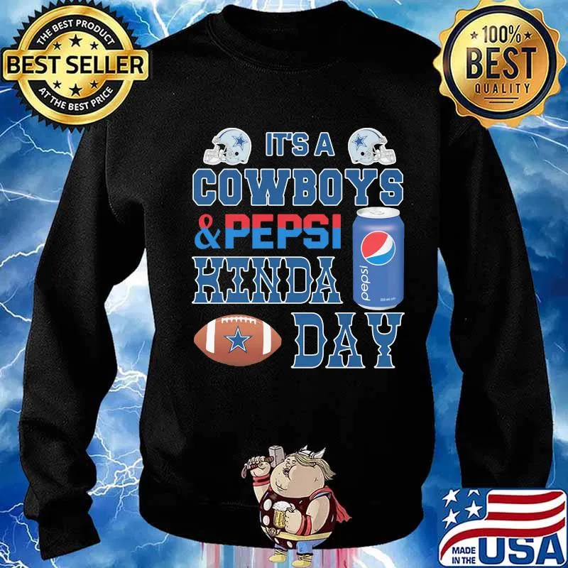 It's a dallas cowboys and pepsi kinda day s Sweater