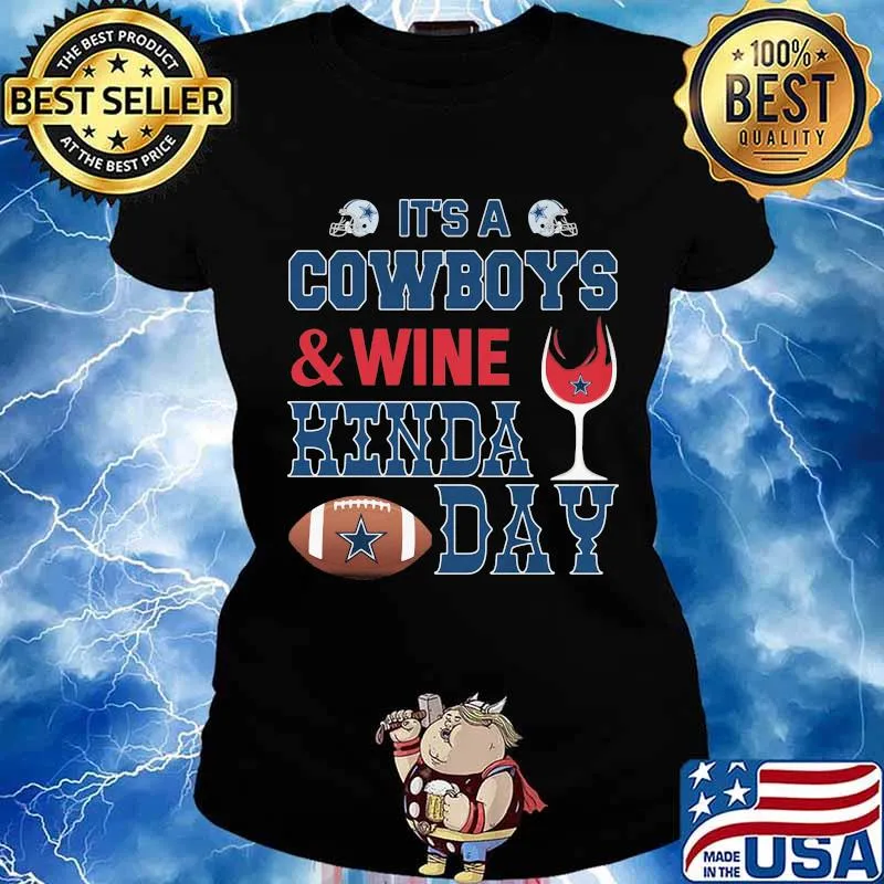 It's a dallas cowboys and wine logo kinda day s Ladies tee