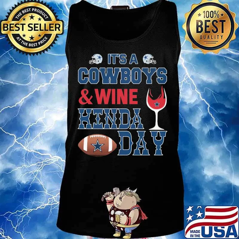 It's a dallas cowboys and wine logo kinda day s Tank top