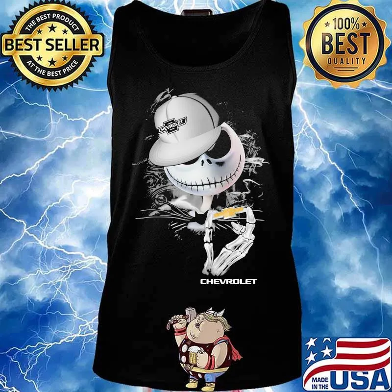Jack skellington chevrolet logo halloween s Tank top
