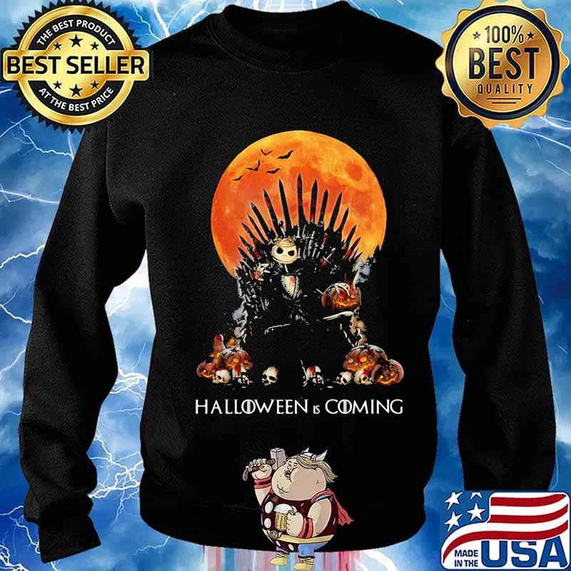 Jack skellington halloween is coming moon s Sweater