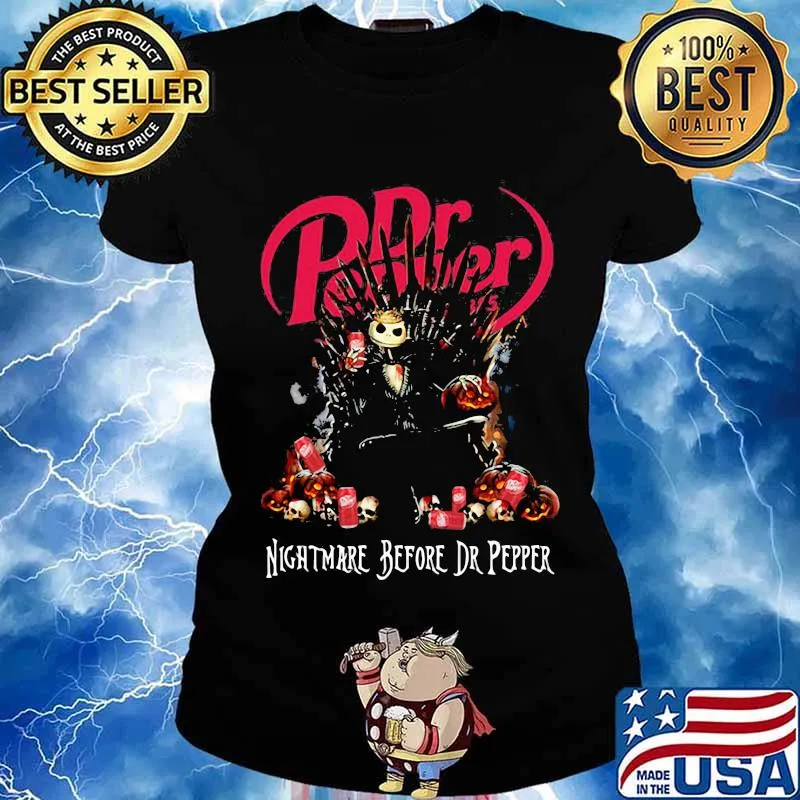 Jack skellington nightmare before dr pepper s Ladies tee