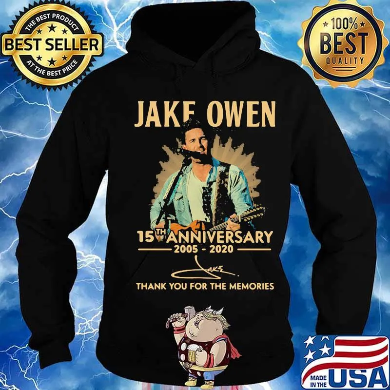Jake owen 15th anniversary 2005 2020 thank for the memories signatures s Hoodie