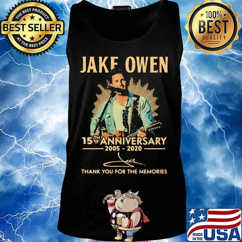 Jake owen 15th anniversary 2005 2020 thank for the memories signatures s Tank top