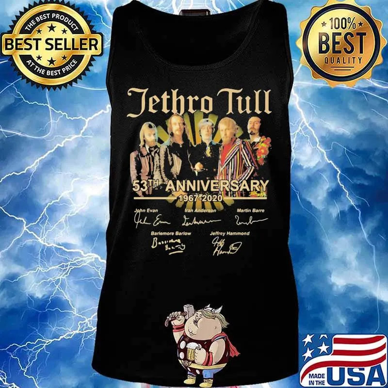 Jethro tull 53rd anniversary 1967 2020 thank for the memories signatures s Tank top