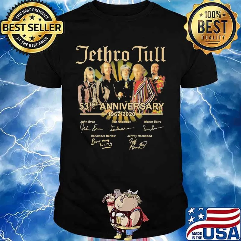 Jethro tull 53rd anniversary 1967 2020 thank for the memories signatures shirt