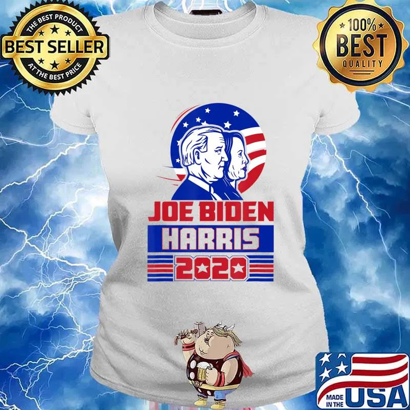 Joe Biden Harris 2020 American flag T-Shirt Ladies tee