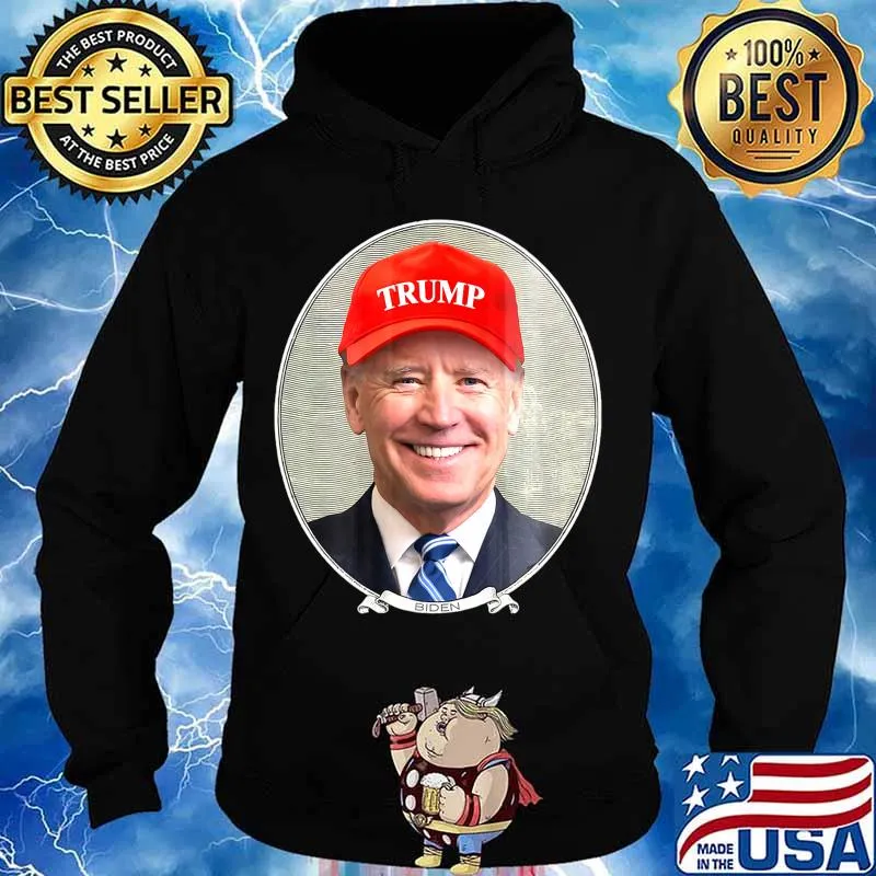 Joe Biden Wearing Hat Trump Premium T-Shirt Hoodie