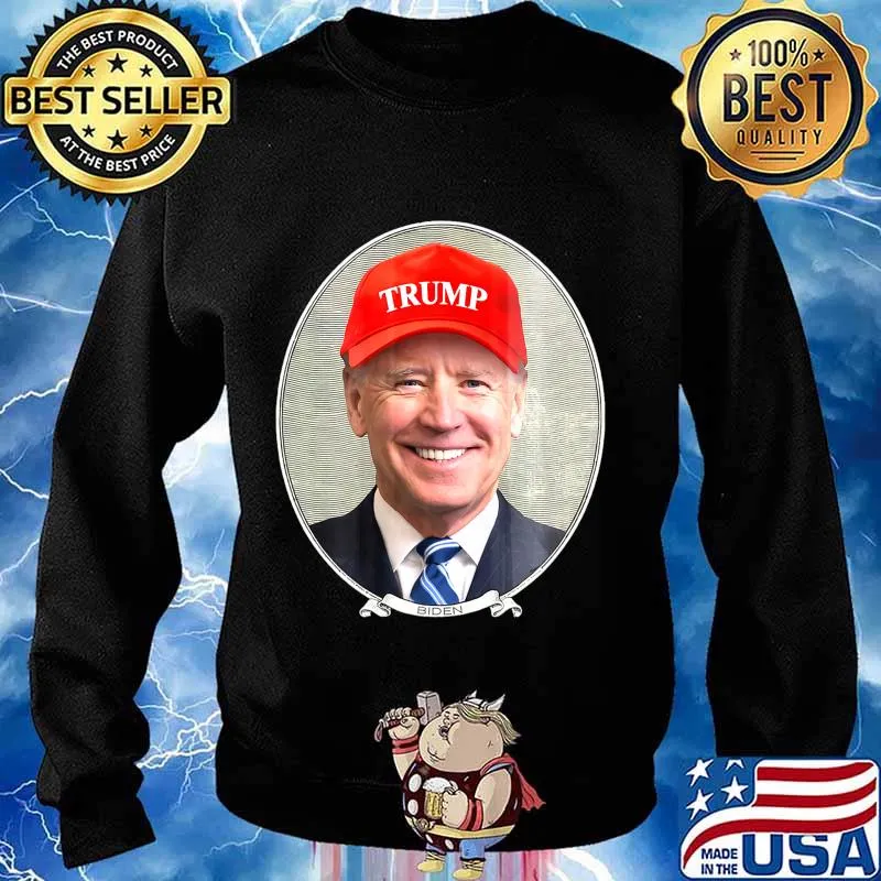 Joe Biden Wearing Hat Trump Premium T-Shirt Sweater