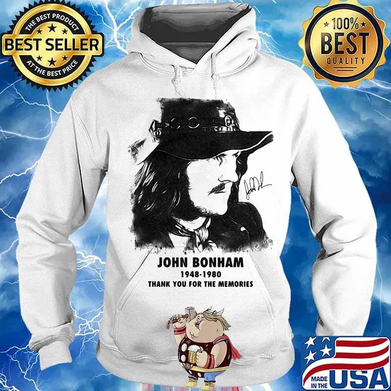 John bonham 1948 1980 thank for the memories signature s Hoodie