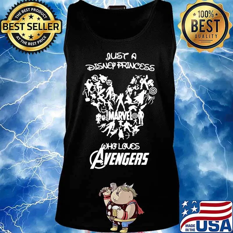 Just a disney princess marvel who loves avengers mickey mouse s Tank top