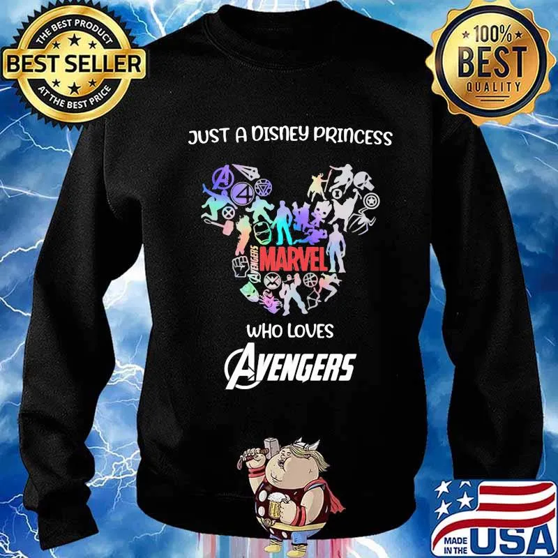 Just a disney princess marvel who loves avengers s Sweater