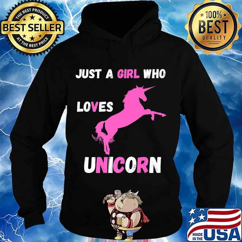 Just a girl who loves unicorns Premium T-Shirt Hoodie