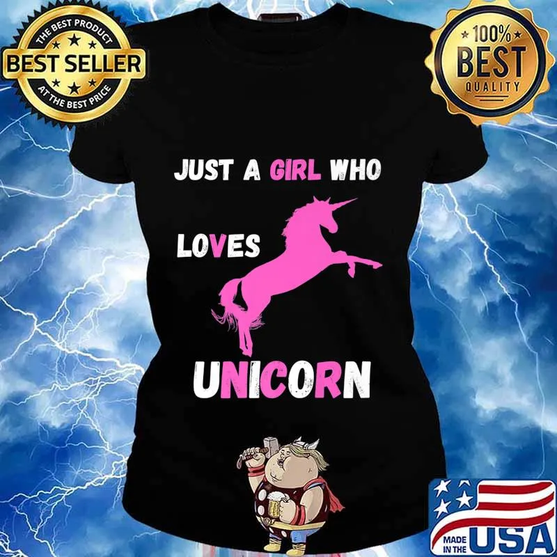 Just a girl who loves unicorns Premium T-Shirt Ladies tee