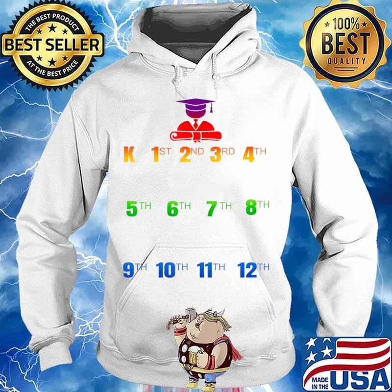 K-12 Handprints Grow With Me School Year Chart T-Shirt Hoodie