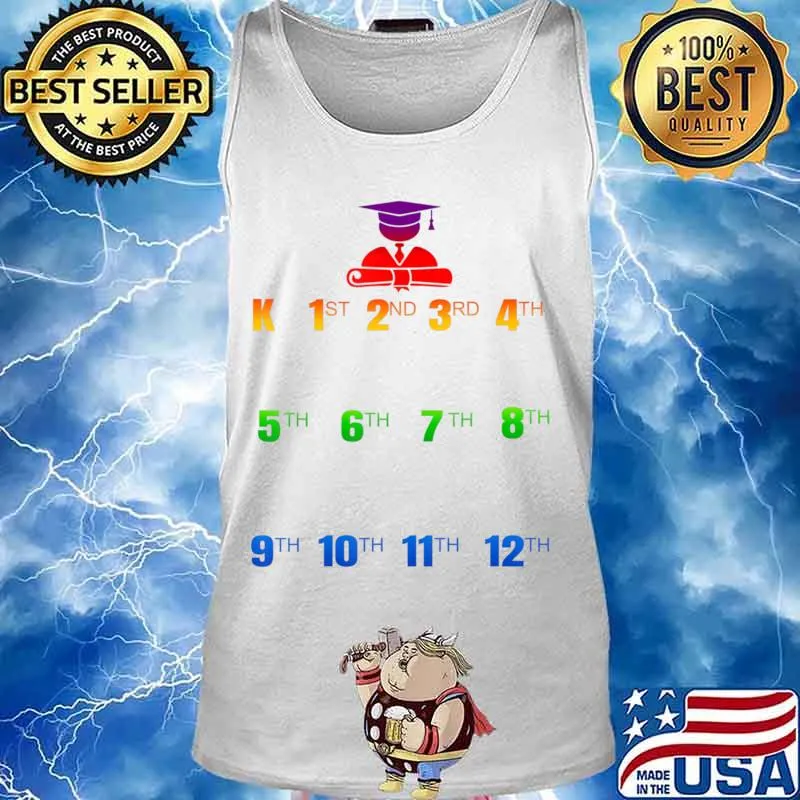 K-12 Handprints Grow With Me School Year Chart T-Shirt Tank top