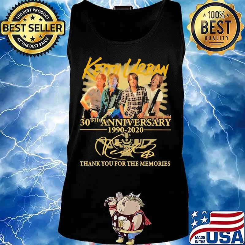 Keith urban 30th anniversary 1990 2020 thank for the memories signatures s Tank top