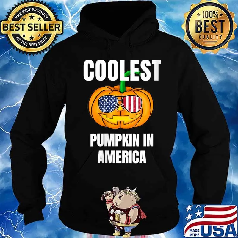 Kids Coolest Pumpkin In America Halloween Boys Girls Shirt Hoodie