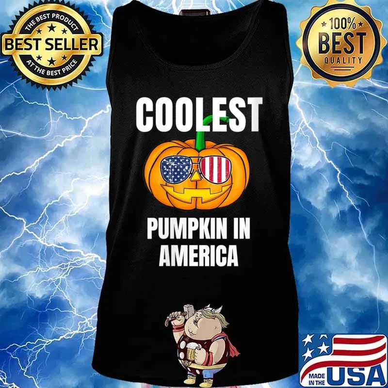 Kids Coolest Pumpkin In America Halloween Boys Girls Shirt Tank top