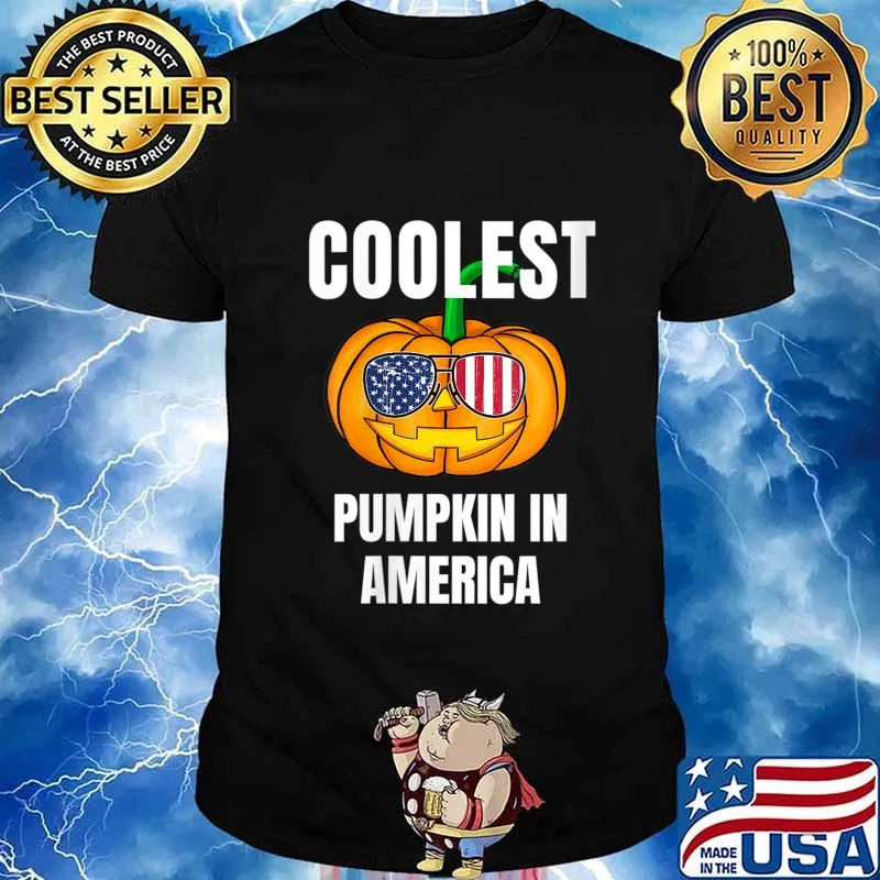 Kids Coolest Pumpkin In America Halloween Boys Girls Shirt