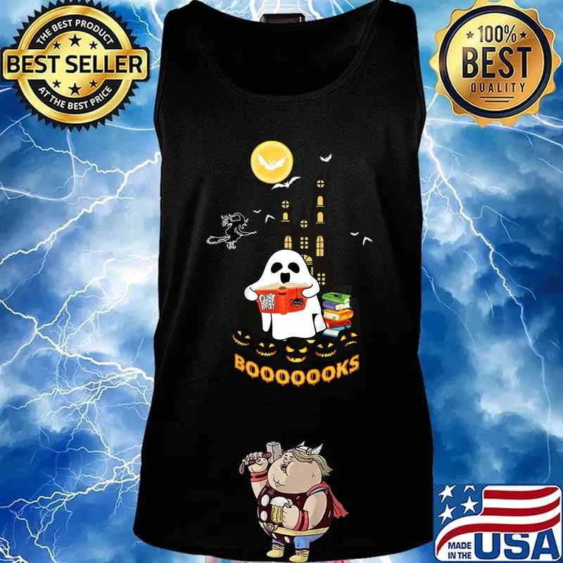 Kids Funny Halloween Ghost Reads Booooooks boo read books Gift T-Shirt Tank top