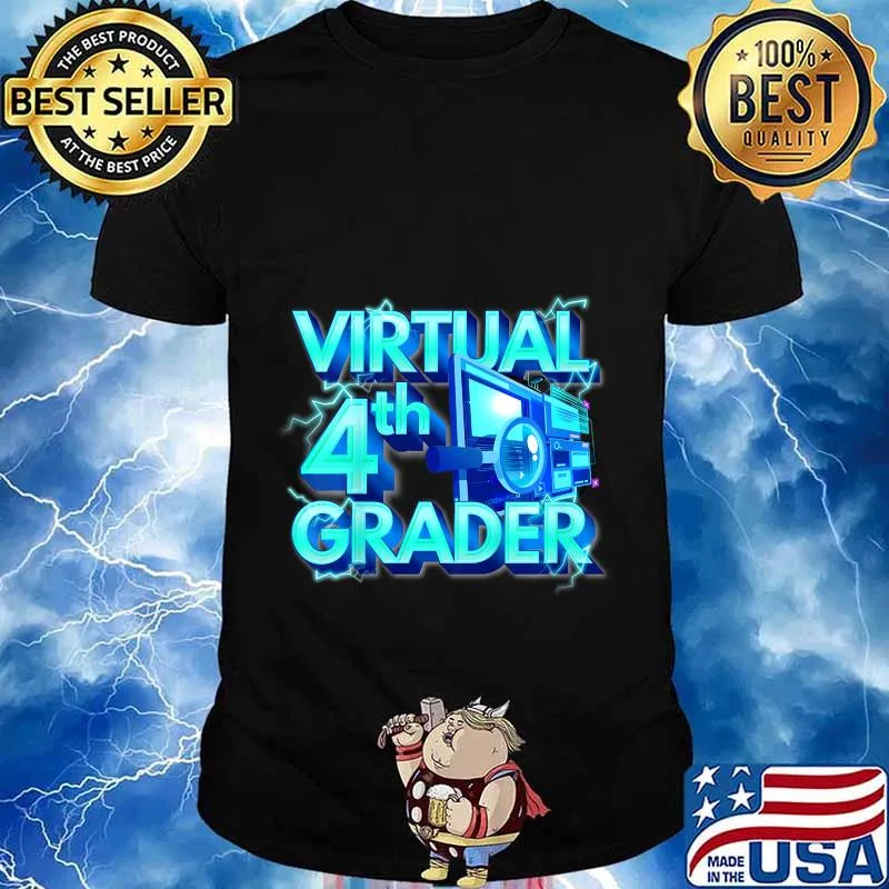 Kids Homeschool 4th grade shirt Virtual 4th Grader Back to School T-Shirt