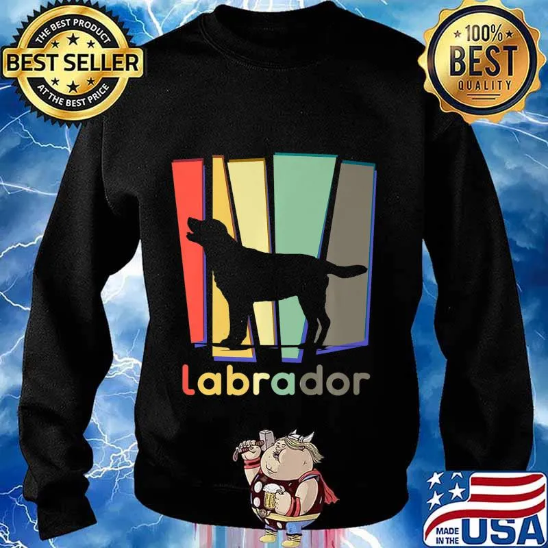 Labrador Retriever Vintage Retro Dog Premium T-Shirt Sweater