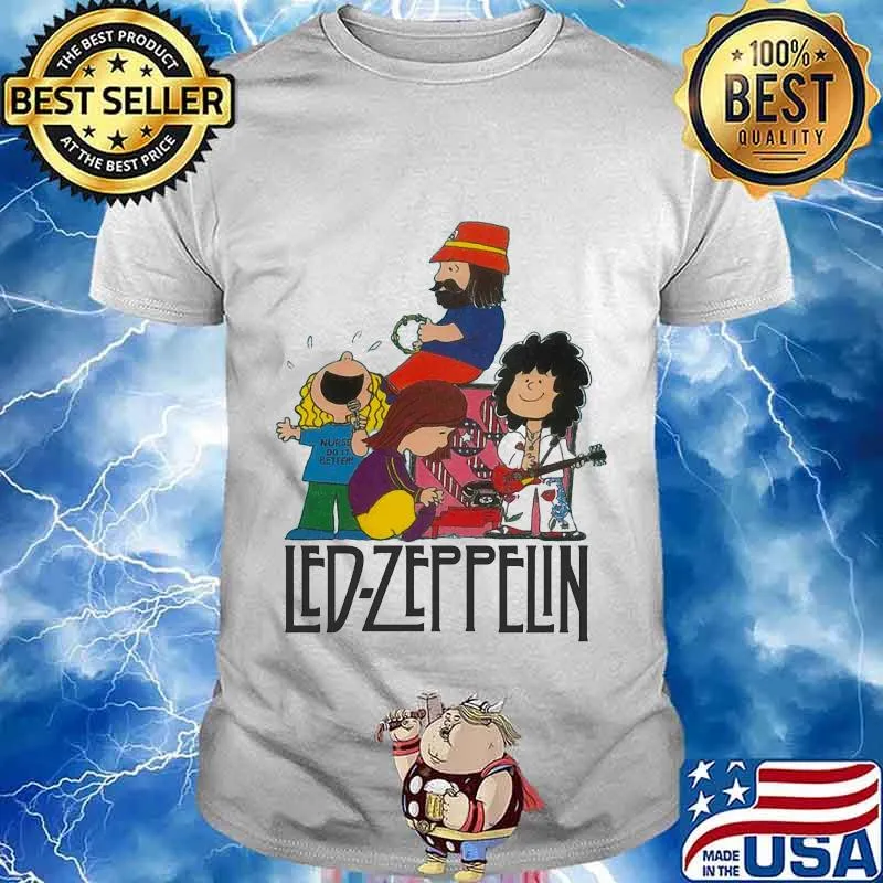 Led zeppelin band the peanuts shirt
