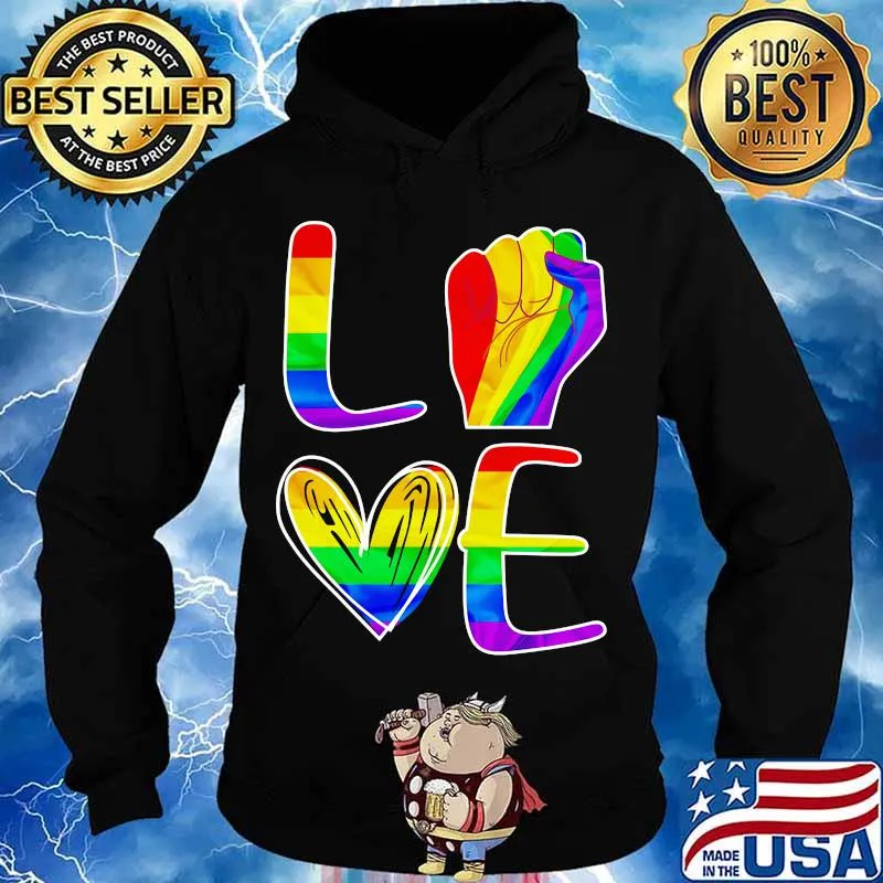 Lgbt love black lives matter rainbow s Hoodie