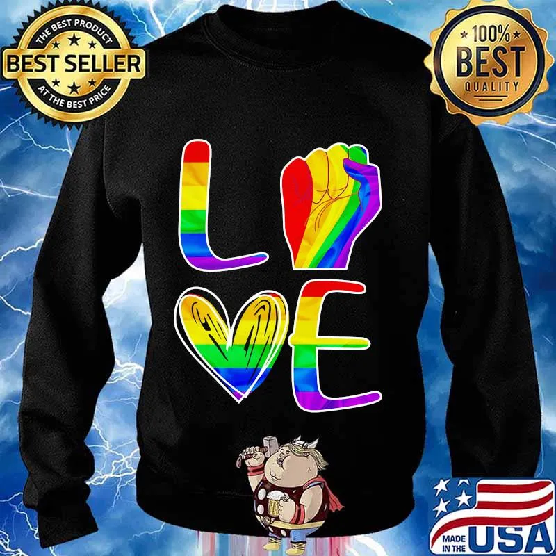 Lgbt love black lives matter rainbow s Sweater