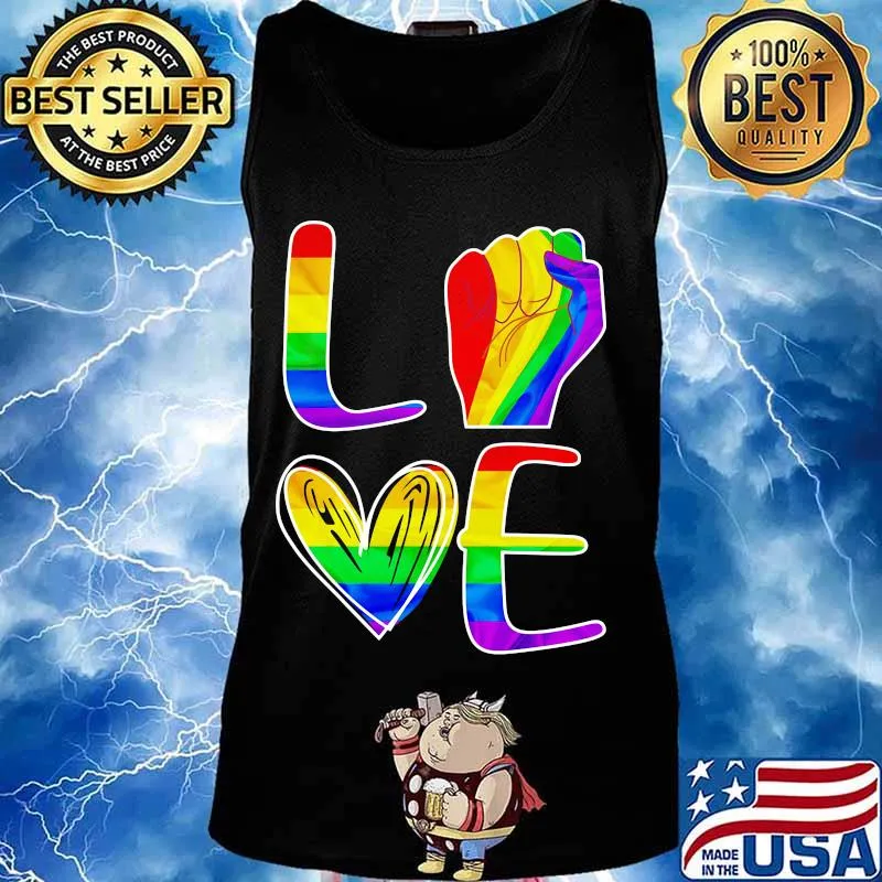 Lgbt love black lives matter rainbow s Tank top