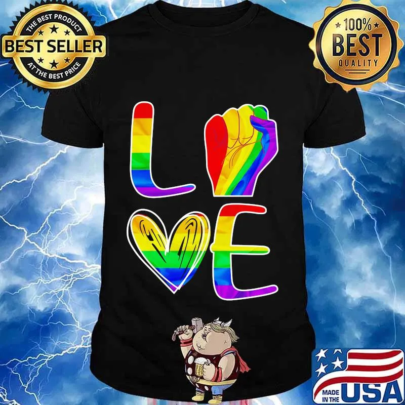 Lgbt love black lives matter rainbow shirt