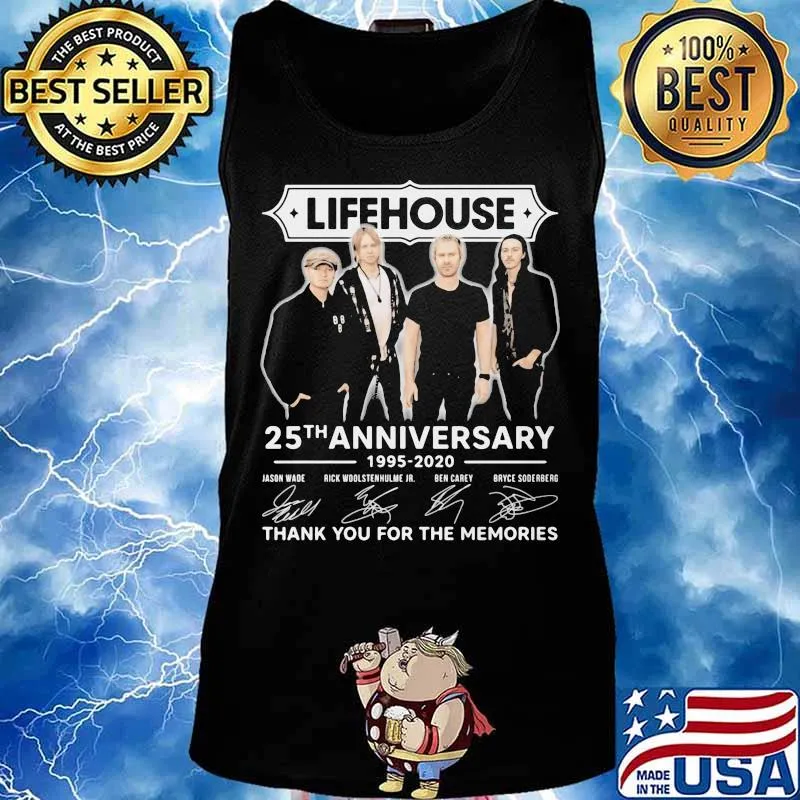 Lifehouse 25th anniversary 1995 2021 thank for the memories signatures s Tank top