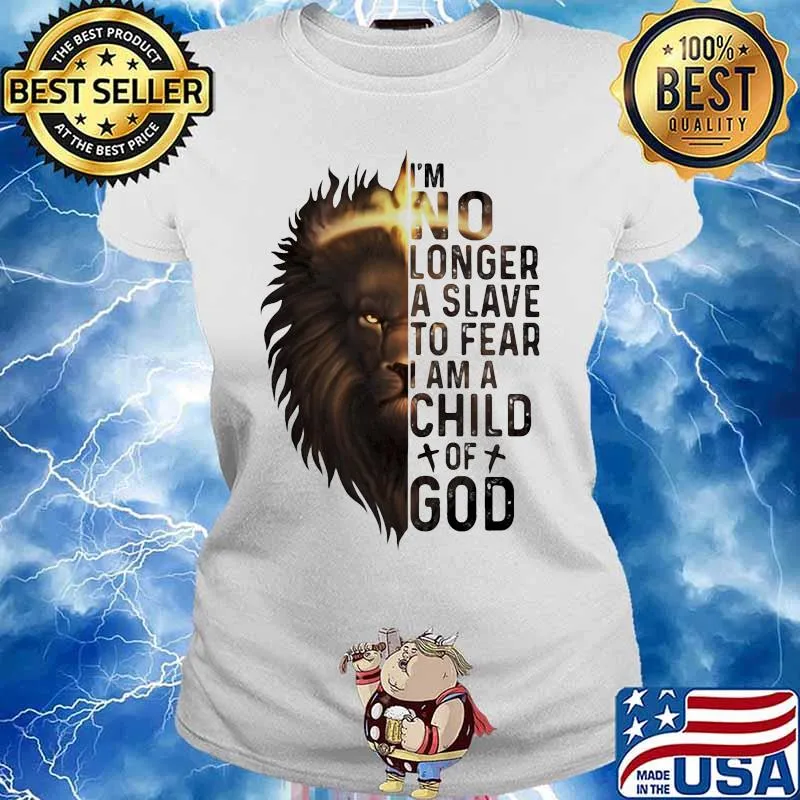 Lion king i'm no longer a slave to fear i am a child of god s Ladies tee