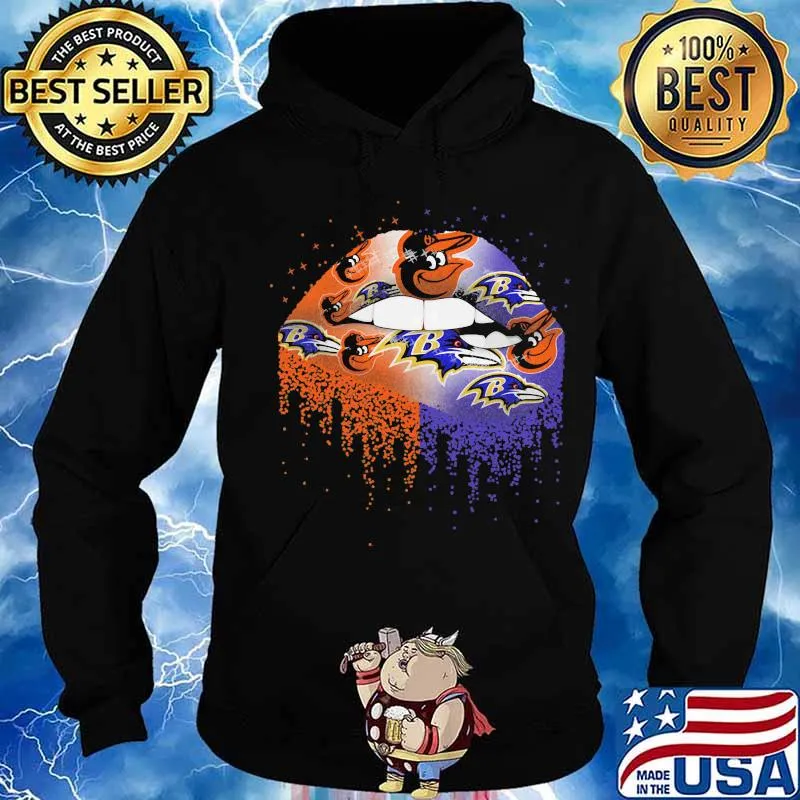 Lips baltimore orioles baltimore ravens s Hoodie