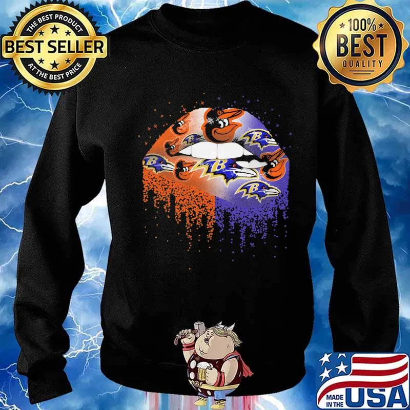 Lips baltimore orioles baltimore ravens s Sweater
