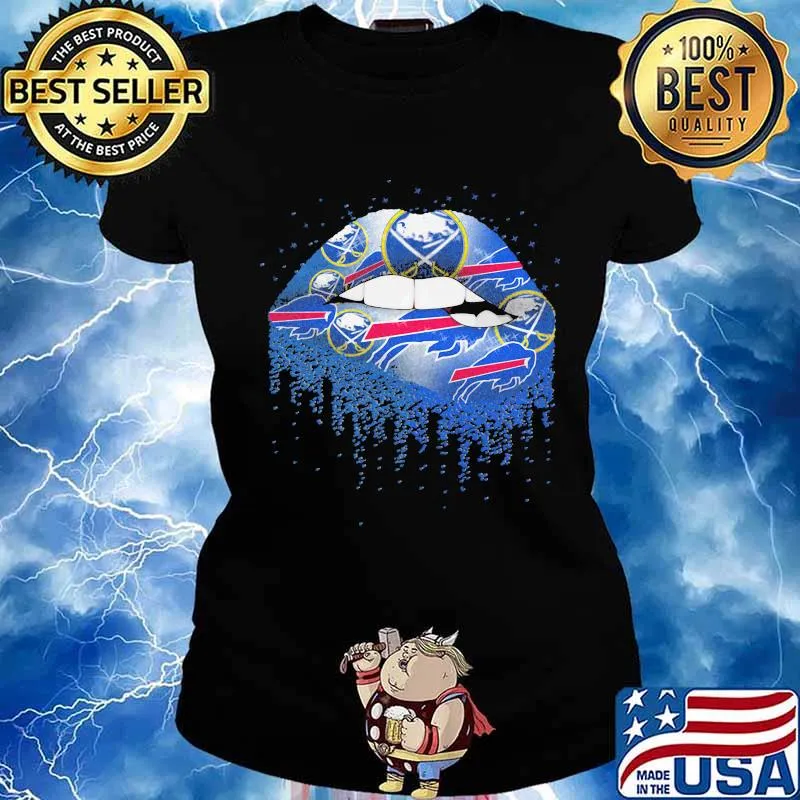 Lips buffalo sabres buffalo bills s Ladies tee