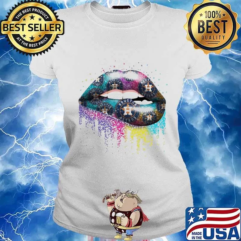 Lips houston astros baseball s Ladies tee