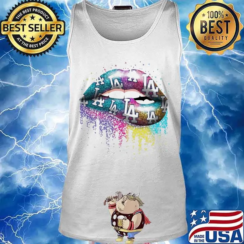 Lips los angeles dodgers baseball s Tank top